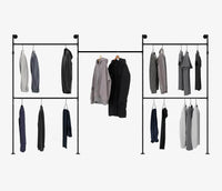 WETA® Sturdy Wall Mounted Garment Rack | Multi-Purpose Industrial Pipe Clothing Rack