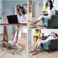 Adjustable Under Desk Footrest with Calf and Ankle Foam Massager
