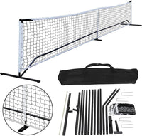 Upgraded Portable ELITE Pickleball Net with Metal Frame Stand, Carrying Bag and 4 Ground Stakes