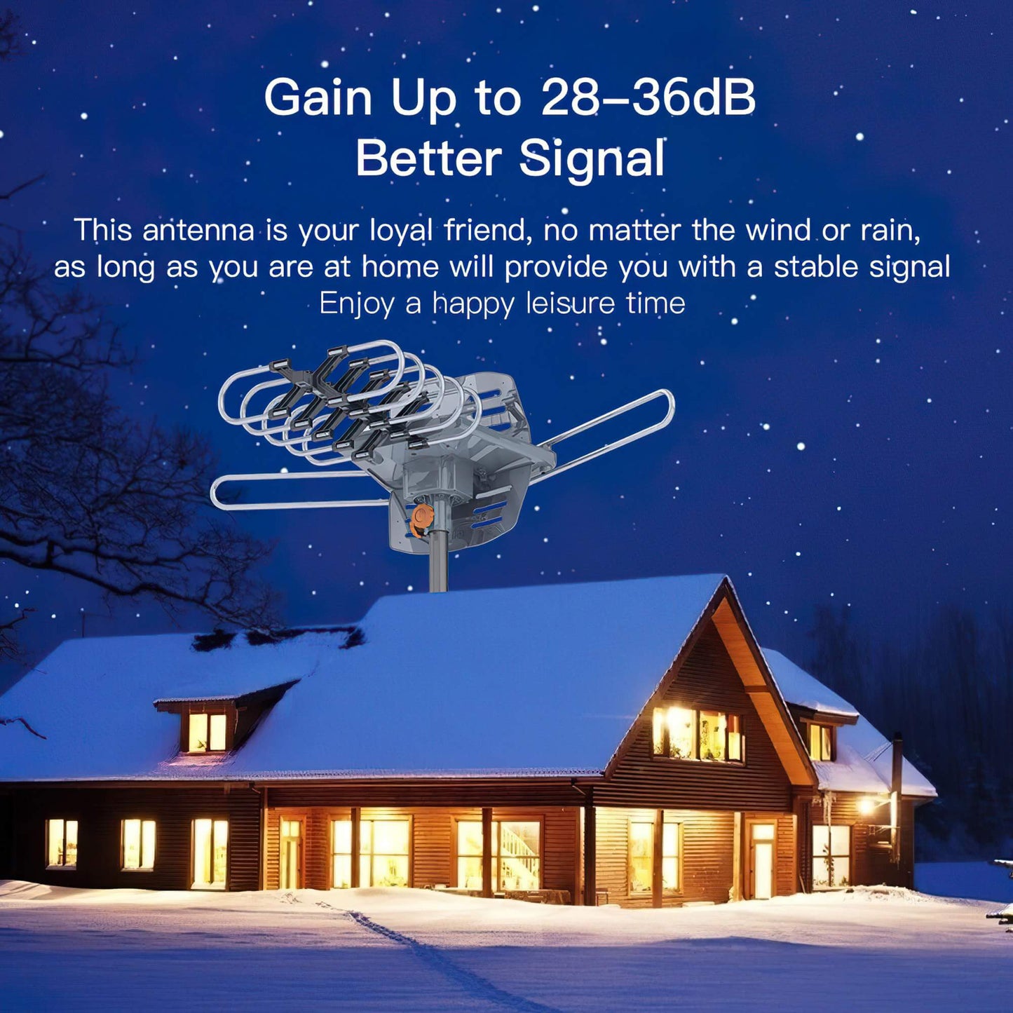 Proven 150 Mile HDTV 1080P Digital 360° Outdoor Amplified Tv Antenna The Best For Smart Tv