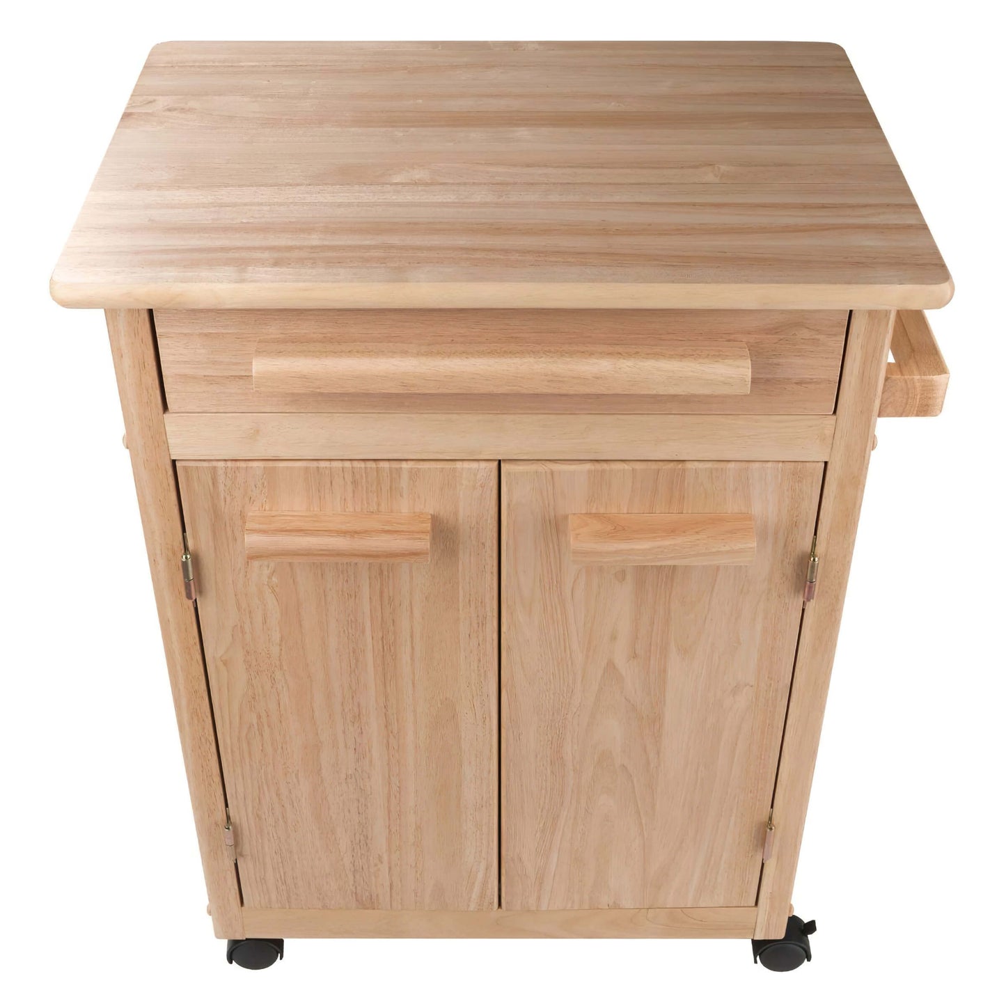 WETA® Deluxe Wood Hackett Kitchen Storage Cart, Natural Finish