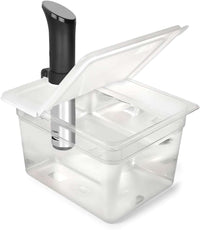 Sous Vide Container 12 Quarts with Collapsible Hinge Lid and Sous Vide Rack and Insulation Sleeve