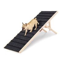 63" x 20" Premium Quality Dog Ramp for Bed and Car Heavy Duty Wood Petramp Stairs, Doggy Steps for Tall High Bed