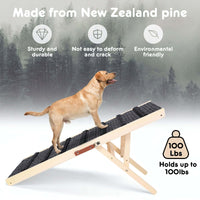 39.3" x 15.6" Premium Quality Dog Ramp for Bed and Car Heavy Duty Wood Petramp Stairs, Doggy Steps for Tall High Bed