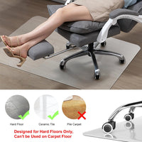 48" x 36" Heavy Duty Office Chair Mat For Hardwood Floor, Premium PVC Desk Chair Mat