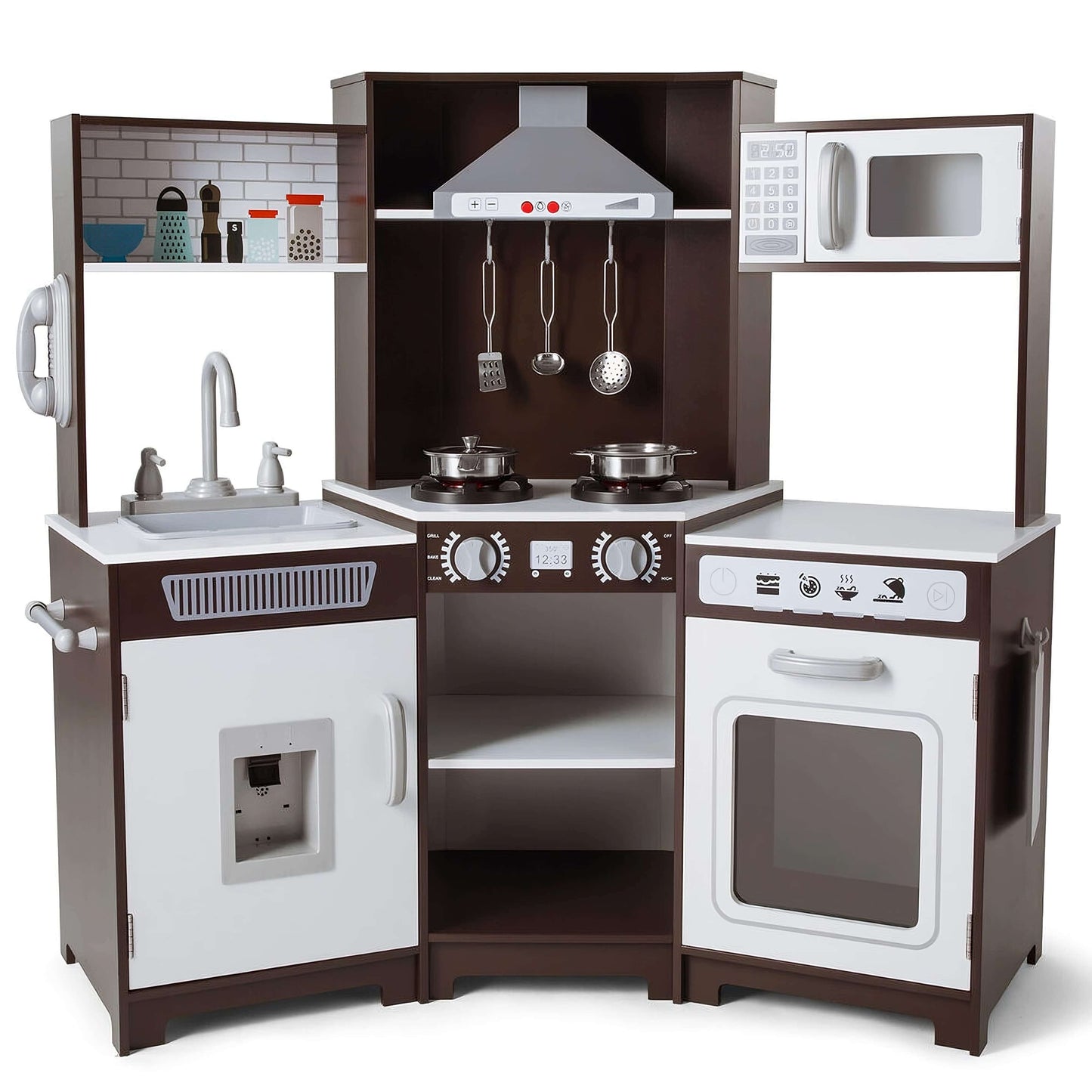 Outstanding WETA® Kids' Play Kitchen | Wooden Kidkraft Kitchen with Matching Cookware Set