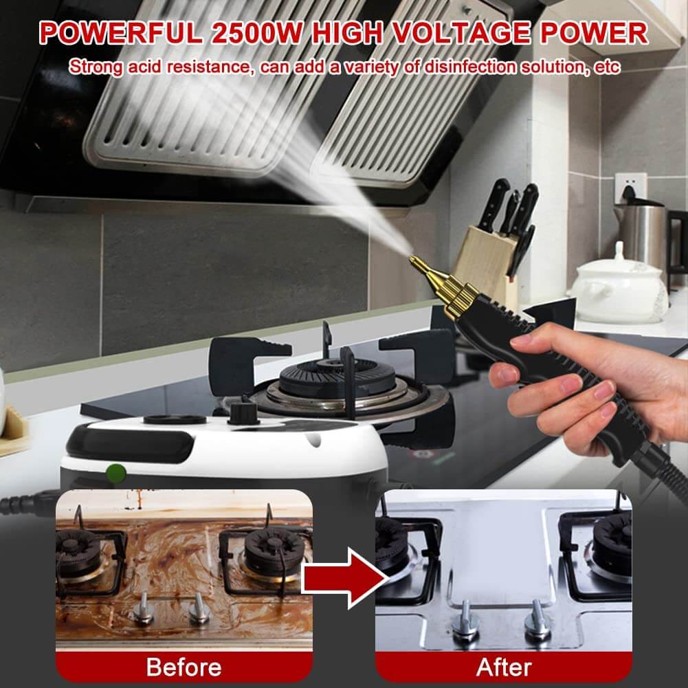 Upgraded 2500W High Pressure Handheld Steam Cleaner For Home, Car, Grout & Tile Floors ...