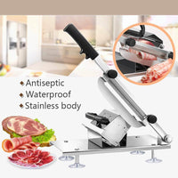 Upgraded Stainless Steel Meat Slicer, Manual Frozen Beef, Steak & Ham Cutter Machine