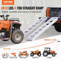 VEVOR 8810lbs Heavy Duty 72" x 15" Aluminum Car Ramps, Motorbike Motorcycle Truck Ramps With Flat Ends for Tractors ATVs UTVs