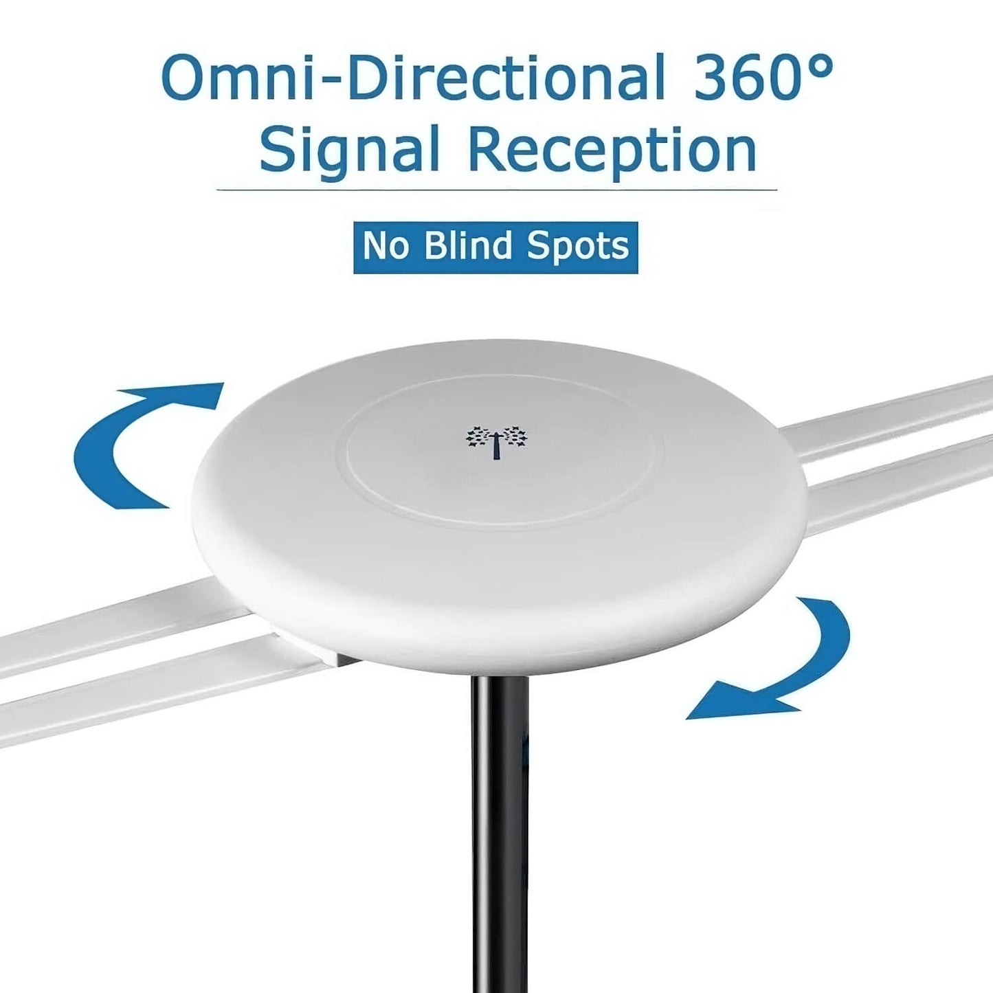 New Proven 360° Omni Directional Digital Amplified Outdoor TV Antenna HD VHF + FREE 40ft Cable J-Pole