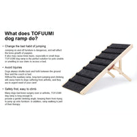 Premium Quality Dog Ramp for Bed and Car, Heavy Duty Wood Petramp Stairs, Doggy Steps for Tall High Bed