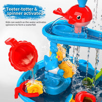 Toddler Sand and Water Play Table - 3 Tiers, Beach Toys Included