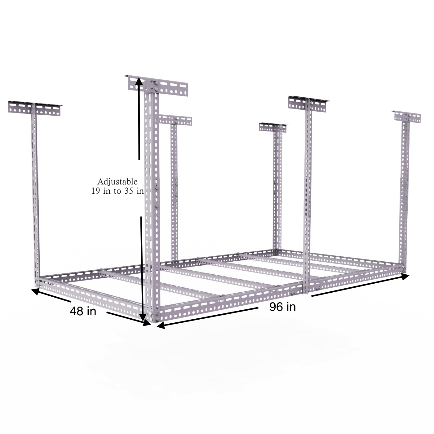Top-notch Heavy-Duty Garage Storage: 1000lb (4 x 8)ft Overhead Ceiling Rack for Efficient Organization