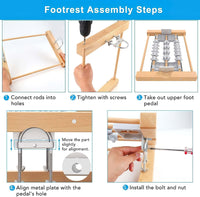 Adjustable Under Desk Footrest with Calf and Ankle Foam Massager