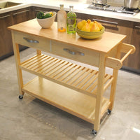 Practical WETA Rolling Kitchen Cart: Lockable Wheels, 3 Tier Utility Table with Drawers, Shelves & Towel Rack