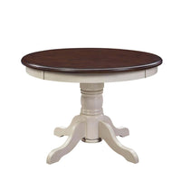 Outstanding Round Dining Room Table | Superior Natural Solid Wood | Dark Seafoam or White