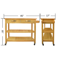 Practical WETA Rolling Kitchen Cart: Lockable Wheels, 3 Tier Utility Table with Drawers, Shelves & Towel Rack