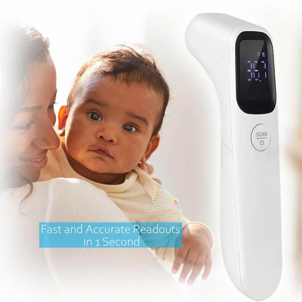 Infrared Thermometer No Contact, Delivers Fast and Accurate Temperature Reading in 1 Second with Easy Read Digital Display