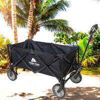 Black Collapsible Beach Wagon, Folding Wagon, Beach Cart