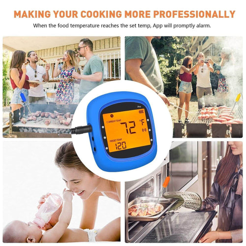 Digital Meat Thermometers for Cooking Bluetooth Grill BBQ Meat Thermometer,  190ft Kitchen Barbecue Cooking Food Meat Thermometer - for Barbecue, Oven