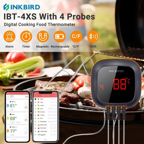 INKBIRD IBT-6XS 6 ProbesDigital Meat Thermometer 150ft Bluetooth